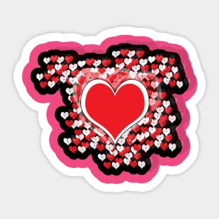 Big Heart and Little Hearts Sticker